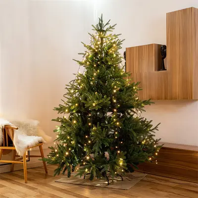 Yeni LED halka ağaç üstü ışık Noel ağacı ışığı alçak gerilim beş köşeli yıldız şelale asılı ağaç akan su Noel LED ışık dize