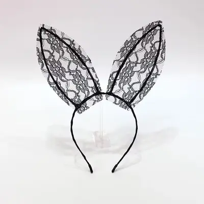 Lace Bunny Ears Headband, Vibrant Hair Clip for Women