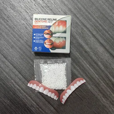 Simülasyon diş kaplaması, üst ve alt çene, delikli veya deliksiz, beyazlatıcı - 12