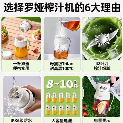 Fruit juicer, portable, large capacity - 5