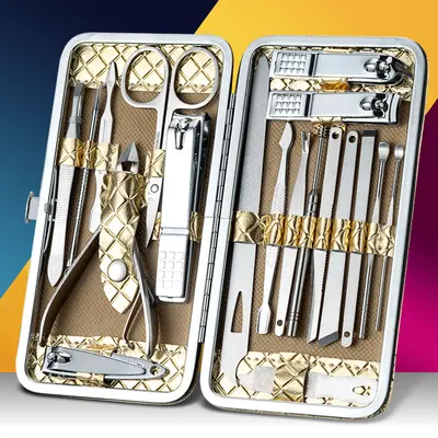 19-Piece Nail Clipper Set, Stainless Steel