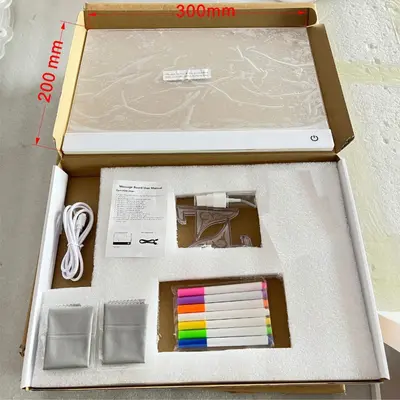 Children's Light-Up LED Drawing Board, Erasable Acrylic Writing Board - 7