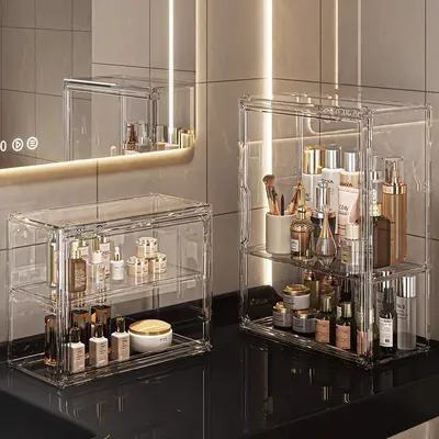 Cosmetic storage box, acrylic, dustproof, multilayer design