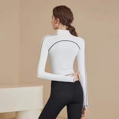 Yoga üstü ceket, uzun kollu, slim fit - 4