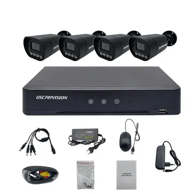 AHD Koaxial 4-Kanal-Überwachungskamera-Set mit HD-Nachtsicht - 8