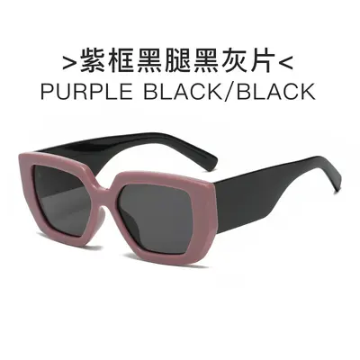 Polygon Retro Square Frame Sunglasses for Men and Women - 10