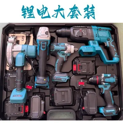 Lithium electric tool combo - hammer, angle grinder, wrench, circular saw, impact drill - 1