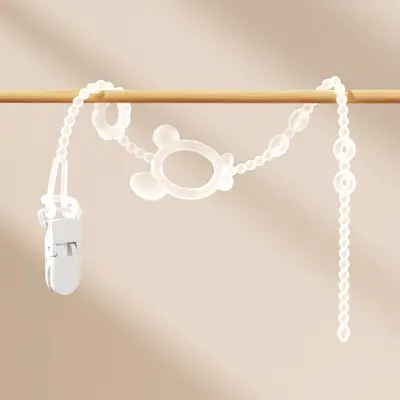 Baby Teether Silicone Chain, Anti-Drop Pacifier Clip - 13