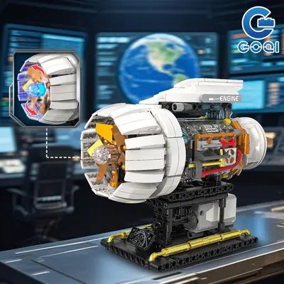 Gaoqi 3053-yc489V8 Flugzeugtriebwerk Bausteine Elektrospielzeug - 4