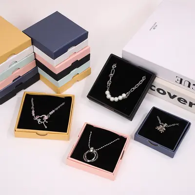 Cross-Border Exclusive Telescope Jewelry Box Custom Necklace Earring Ring Box Stock Luxury Jewelry Packaging Box Wholesale