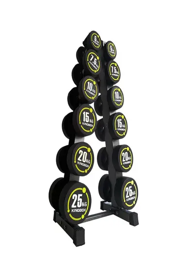 Rubber-Coated Fixed Dumbbell, Round Head, Pure Steel, for Home and Gym
