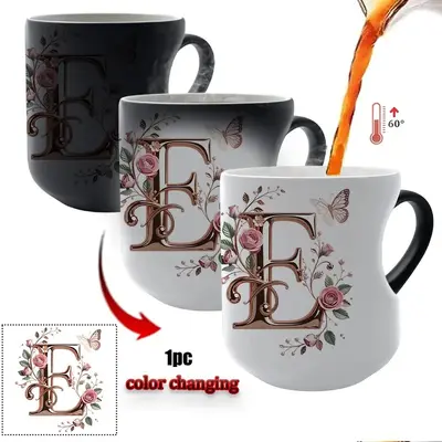 Heart-Shaped Color-Changing Ceramic Mug, Reusable Heat-Sensitive Coffee Cup - 11
