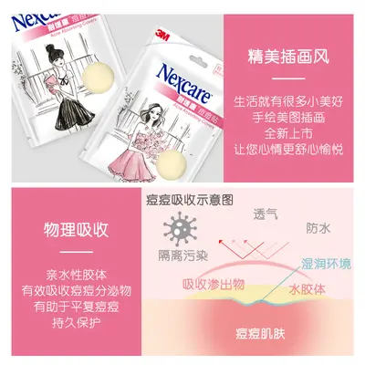 3M Night Acne Patch, Invisible and Transparent, Large Pack - 3
