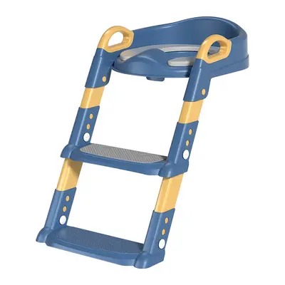 Foldable Children's Toilet Seat with Step Stool and Handrail