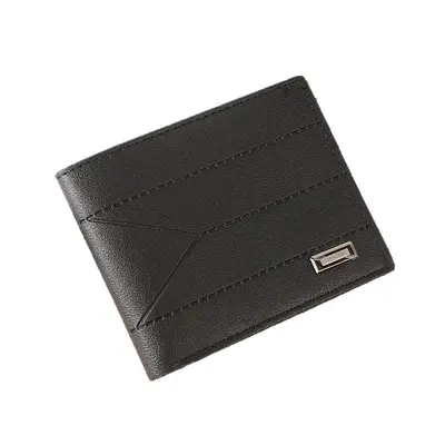 Embossed Soft Leather Short Men's Wallet with Multiple Card Slots - 6
