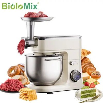 Standmixer Multifunktion 7L Küchenmaschine Teigmaschine Wurstfüller Fleischwolf Knethaken Schneebesen Rührmaschine