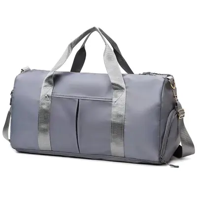 Sport bag with logo, travel bag, large-capacity yoga bag, swimming bag with shoe compartment, wet and dry separation feature, business travel luggage bag - 13