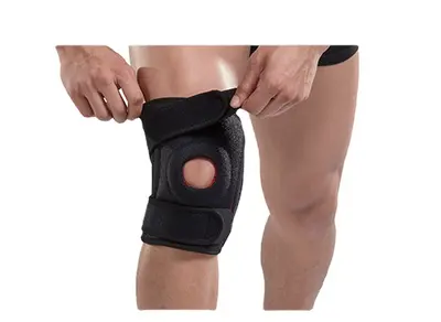 Silicone Anti-Slip Sports Knee Pads with Spring Support, for Running and Basketball