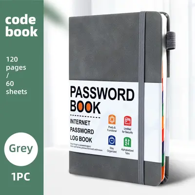 B6 Password Notebook with Letter Index and Colorful Tabs - 13