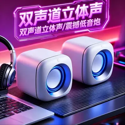 Desktop-Mini-Lautsprecher, Subwoofer, kabelgebunden