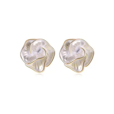 S925 Silver Camellia Earrings, elegant and versatile