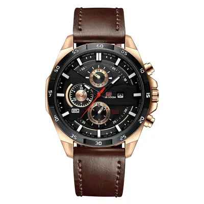 Source Manufacturer Fashion Men's Waterproof Outdoor Sports Daily Watch Student Watch Leather Strap Calendar Quartz Watch - 7