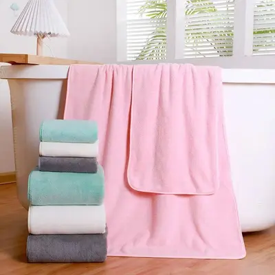 Mercan kadife banyo havlusu, kalın ve yumuşak - 4