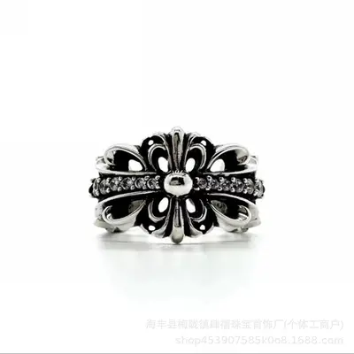 S925 Silver Cross Ring, Classic, Unisex, Vintage Style - 11