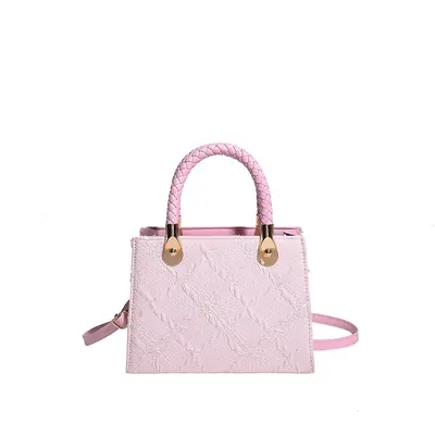 Solid Color Small Square Women's Single Shoulder Bag - 7