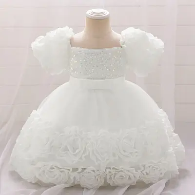 Fluffy Mesh Princess Dress for Girls, Birthday, Flower Girl & Performance Costume