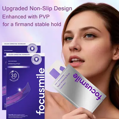Hi Smile Purple V34 Teeth Whitening Strips, 7 Pairs - 7