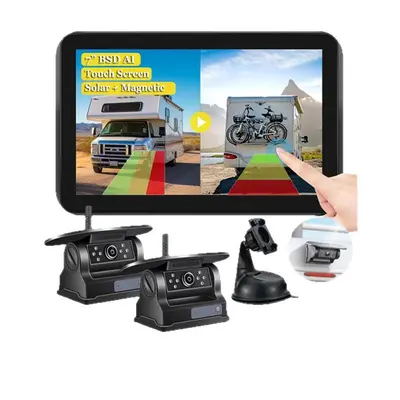 Autokamera, 7 Zoll, 2K, BSD, AI-Technologie, Sonnenenergie - 5