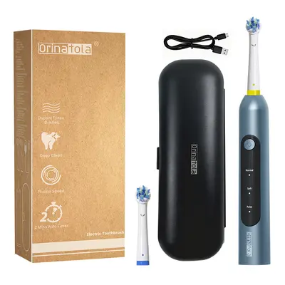 High-End Rotary Electric Toothbrush with Travel Case - 9