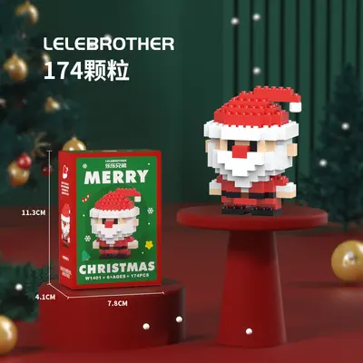 DIY-Mikropartikel-Weihnachtsbausteine, Kinder-Lernspielzeug als Dekofigur - 7
