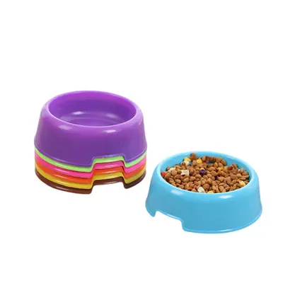 Dopamine Pet Bowl Pet Candy Color Single Dining Bowl PP Teddy Poodle Small Dog Bowl Pet Supplies Bowl