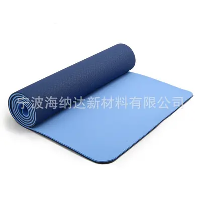 厂家批发 电商款单色双色tpe纯色瑜伽垫健身垫环保