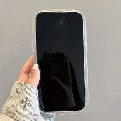 iPhone 15 Pro Max, 11, 16, 14 Pro, 13/12 uyumlu, şeffaf, düşmeye dayanıklı, Japon ve Kore tarzı, kavisli kenar desenli telefon kılıfı - 5