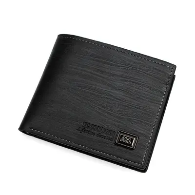 Business Men's Wallet in PU Leather, Tri-fold, Wave Pattern, Multiple Card Slots - 5