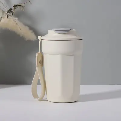 Smart temperature display 304 stainless steel thermos cup, stylish portable coffee mug for men and women, minimalist design, customizable. - 9