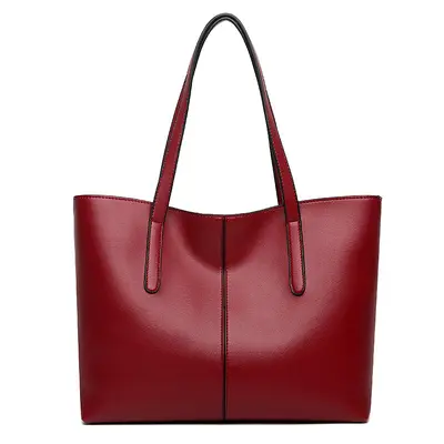 Große Damenhandtasche, schlichte Pendler-Tote-Bag mit Schultergurt - 10