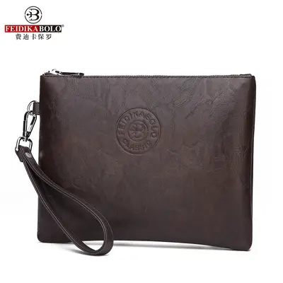 Men's Daily Clutch Bag, PU Leather, Large Capacity with Wallet and Phone Compartment - 4