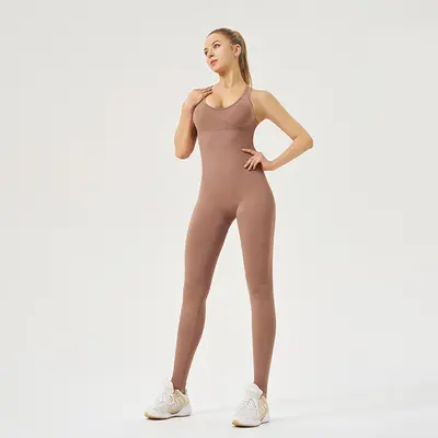 Kadın Hızlı Kuruyan Yoga Tulumu, Karın Sıkılaştırıcı, Nefes Alabilir - 9