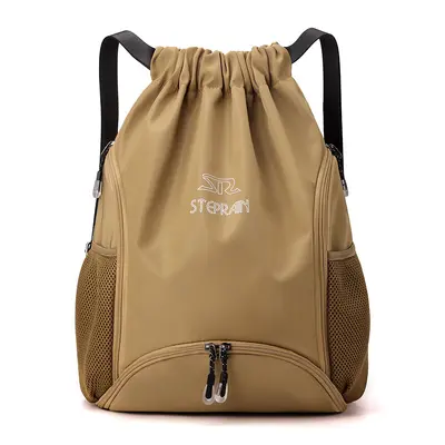 Waterproof Sports Bag with Separate Shoe Compartment and Drawstring Backpack - 6