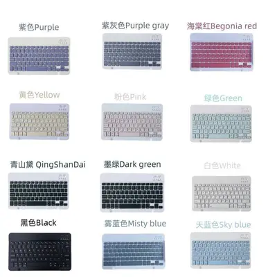 蓝牙键盘适用iPad手机平板笔记本便携办公静音可充电无线键鼠套装 - 7