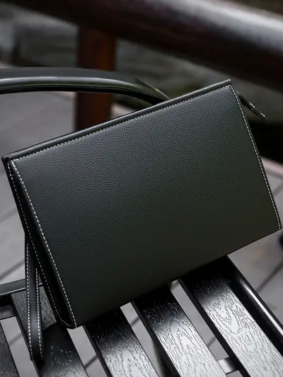 Herren-Clutch aus weichem Leder, Umschlagtasche für Business und Alltag