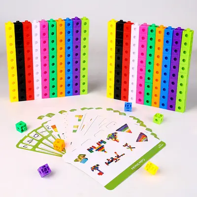 Kindergarten Educational Cube Building Blocks Montessori Math Teaching Aid - 8