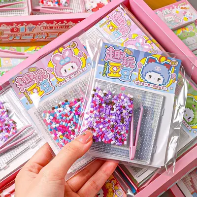 Piksel tarzı bead puzzle asılabilir süs, çocuklar için el yapımı DIY oyuncak - 3
