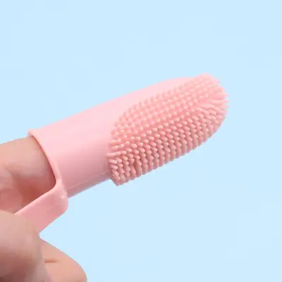 Haustier-Fingerzahnbürste mit Doppelfinger zum Putzen