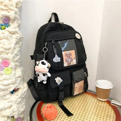 Japanese Harajuku Style Student Backpack, Korean Style Schoolbag - 7