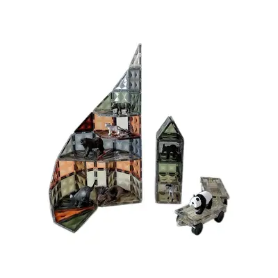 Magnetische Bausteine, bunte Fenster-Puzzle, ab 3 Jahren - 5
